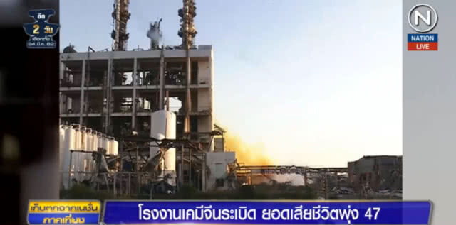 (คลิปข่าว) ยอดเหยื่อโรงงานระเบิดในจีน พุ่งเป็น 47 ราย เจ็บกว่า 600 คน