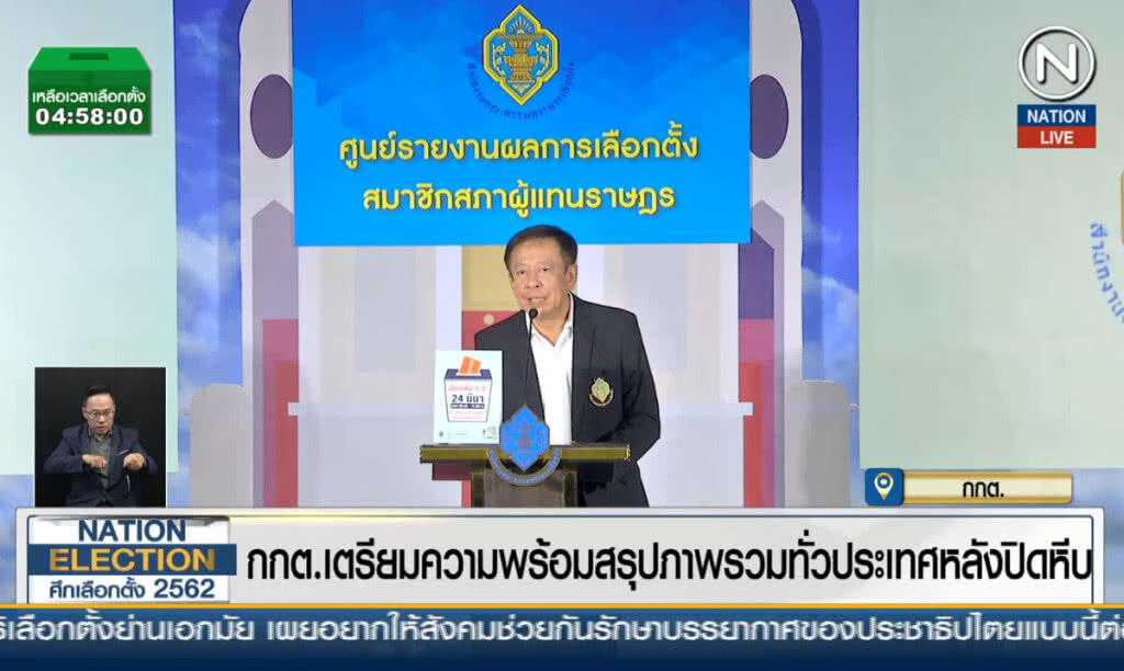 (คลิปข่าว) กกต.เตรียมความพร้อมสรุปภาพรวมทั่วประเทศหลังปิดหีบ