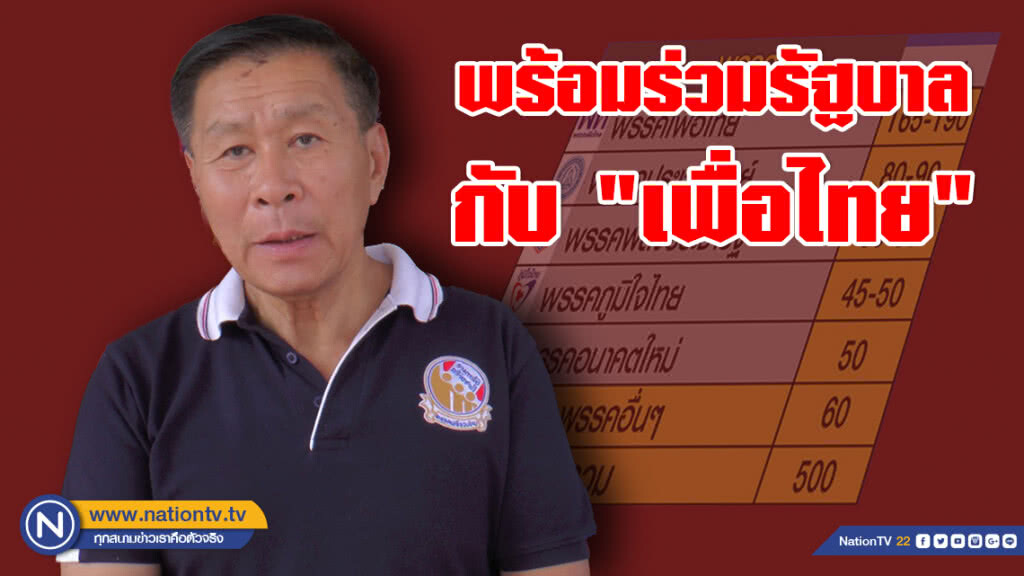 "เสรีรวมไทย​" ประกาศพร้อมร่วมรัฐบาลกับ​ "เพื่อไทย"