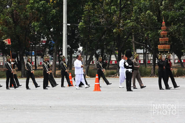ฝึกซ้อมริ้วขบวนแห่พระสุพรรณบัฏและริ้วขบวนราบใหญ่