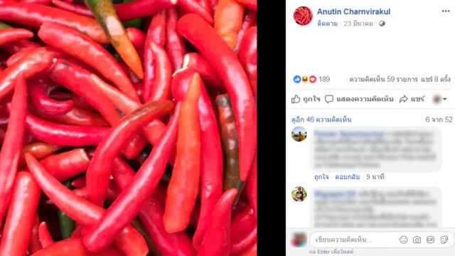 "อนุทิน" เก็บตัวเงียบ! เปลี่ยนรูปโปรไฟล์เป็นพริกแดงสด