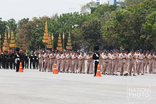 ฝึกซ้อมริ้วขบวนแห่พระสุพรรณบัฏและริ้วขบวนราบใหญ่