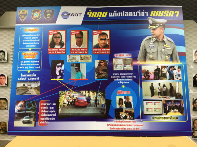 "บิ๊กโจ๊ก" โชว์รวบแก๊งปลอมวีซ่า 3 ราย