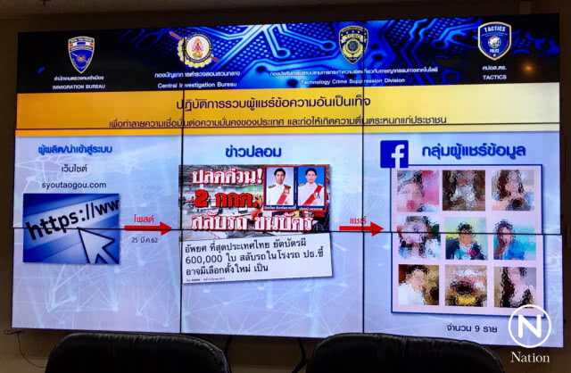 "บิ๊กโจ๊ก" แถลงจับ 9 ผู้ต้องหาแชร์ข่าวเท็จ บิดเบือนโจมตี กกต.
