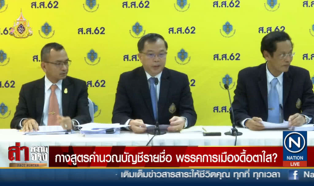 กางสูตรคำนวณบัญชีรายชื่อ พรรคการเมืองดื้อตาใส?