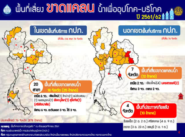 ประกาศ 4 จังหวัด พื้นที่ประสบภัยแล้ง