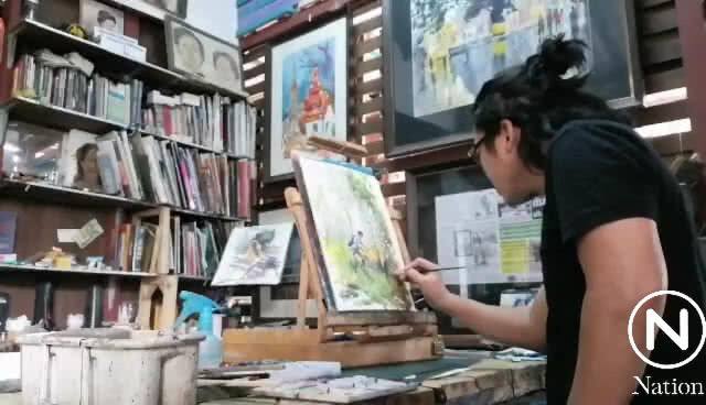 สล่าสีน้ำเชียงใหม่ของขึ้น! วาดภาพสีน้ำ "ฮาว่าจะไปไปเผา" จี้ยุติเผาป่าลดหมอกควัน