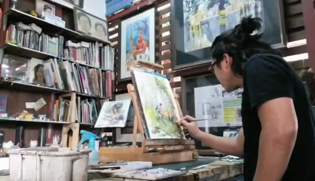 ศิลปินเชียงใหม่ วาดภาพจี้ยุติเผาป่า ลดหมอกควัน