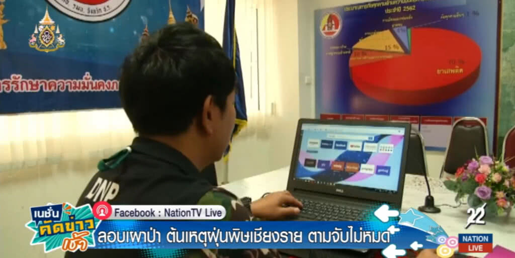 ลอบเผาป่า.....ต้นเหตุฝุ่นพิษเชียงราย