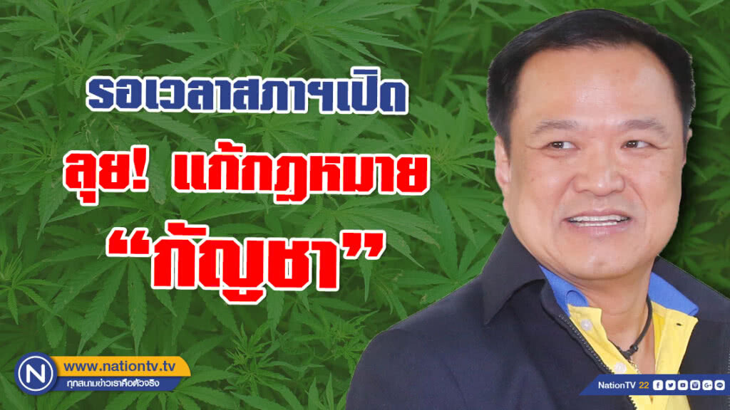 "อนุทิน" ยัน ภูมิใจไทย เดินหน้าแก้กฎหมาย เพื่อปชช.มีสิทธิ "ปลูกกัญชา" เป็นพืชเศรษฐกิจ