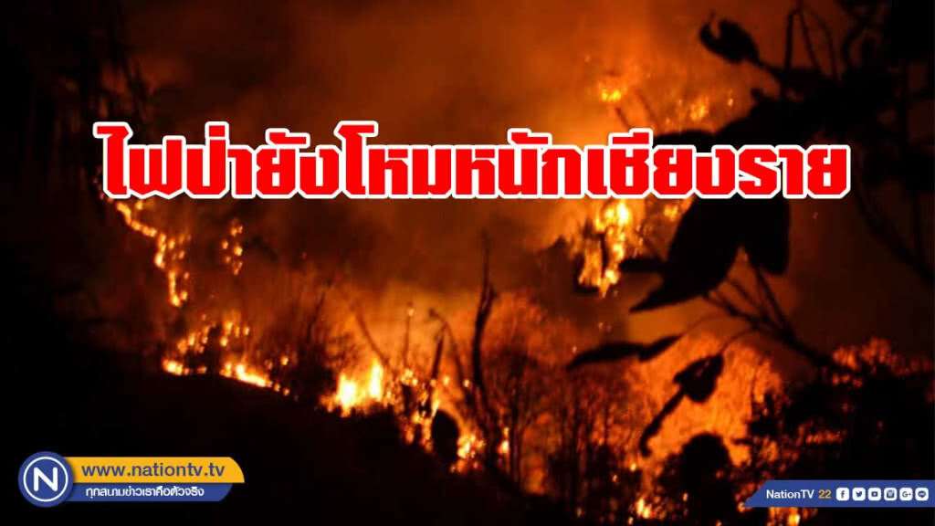 ไฟป่ายังโหมหนักเชียงราย ไหม้กลางดึกหลายพื้นที่