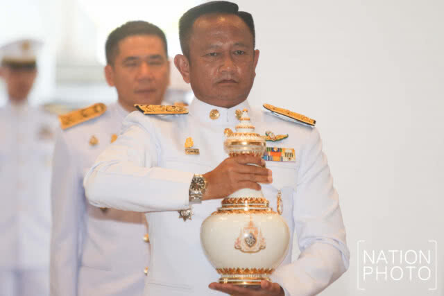 ขบวนรถเชิญคนโทน้ำอภิเษกจากจังหวัดต่างๆเดินทางถึงกระทรวงมหาดไทย