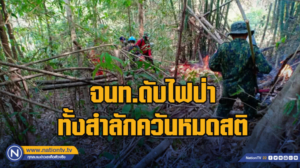 จนท.ดับไฟป่าทั้งสำลักควันหมดสติ จนท.ดับไฟป่าทั้งสำลักควันหมดสติ