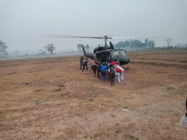 ไฟคลอกอาสาสมัครดับไฟป่าสาหัส