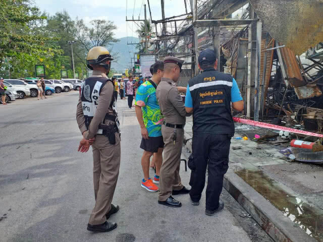 พิสูจน์หลักฐาน ตรวจสอบเหตุไฟไหม้ป่าตอง สูญ60ล้านบ.