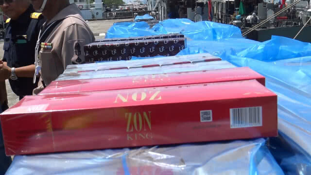 ทัพเรือภาค 2 จับบุหรี่เถื่อน มูลค่า135 ล้านบาท