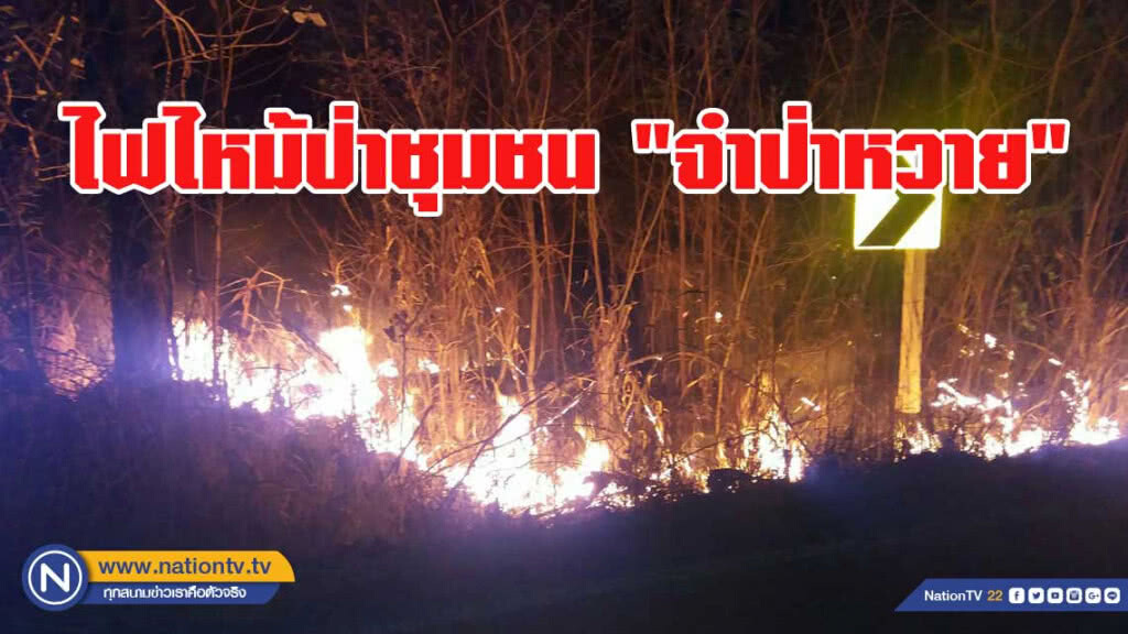 ไฟไหม้ป่าชุมชน "จำป่าหวาย"