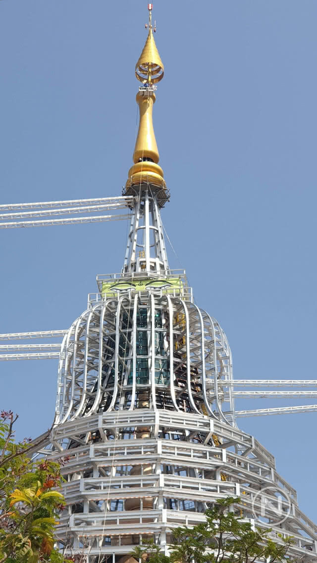 วัดเกตุมฯ จัดงานบุญใหญ่ ยกมหาสุวรรณฉัตรพระบรมธาตุสูง 109.09 ม.