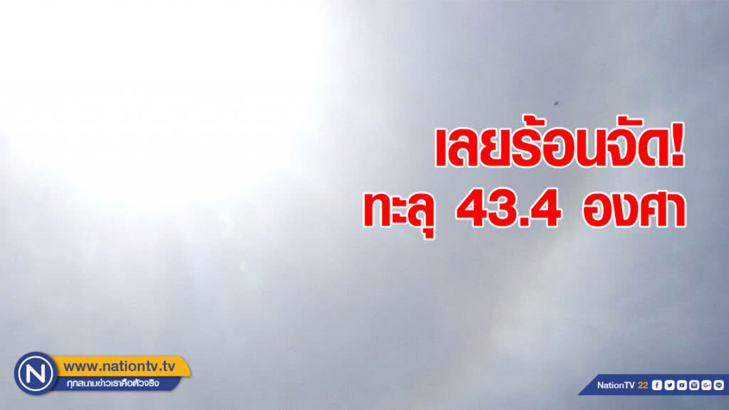 เลยร้อนจัด! ทะลุ 43.4 องศา ทุบสถิติรอบ 60 ปี