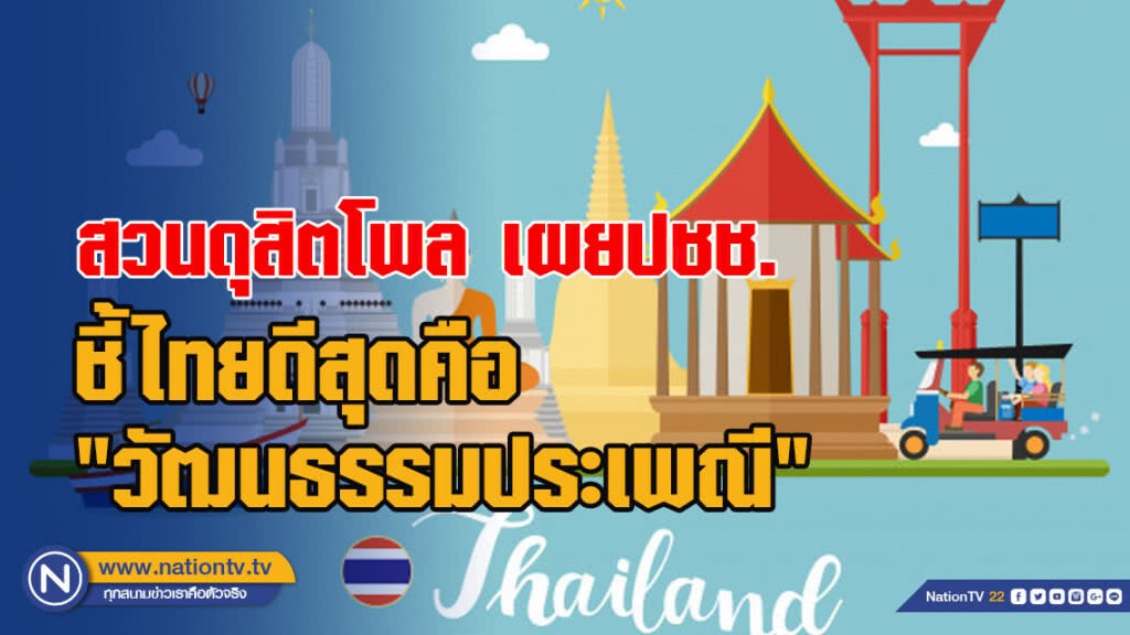 สวนดุสิตโพล เผยปชช.ชี้ไทยดีสุดคือ "วัฒนธรรมประเพณี" ส่วนแย่สุด "การเมืองไทย" สวนดุสิตโพล เผยปชช.ชี้ไทยดีสุดคือ "วัฒนธรรมประเพณี" ส่วนแย่สุด "การเมืองไทย"