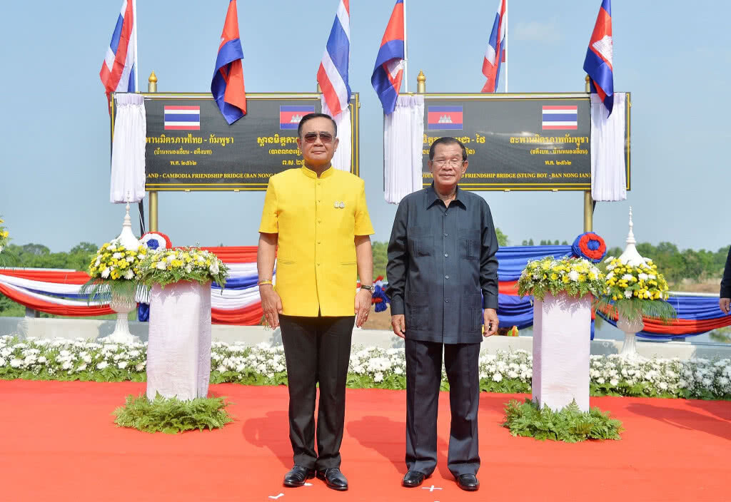 "ประยุทธ์-ฮุนเซน" ฉลองความสำเร็จ "สะพานมิตรภาพ" แห่งใหม่