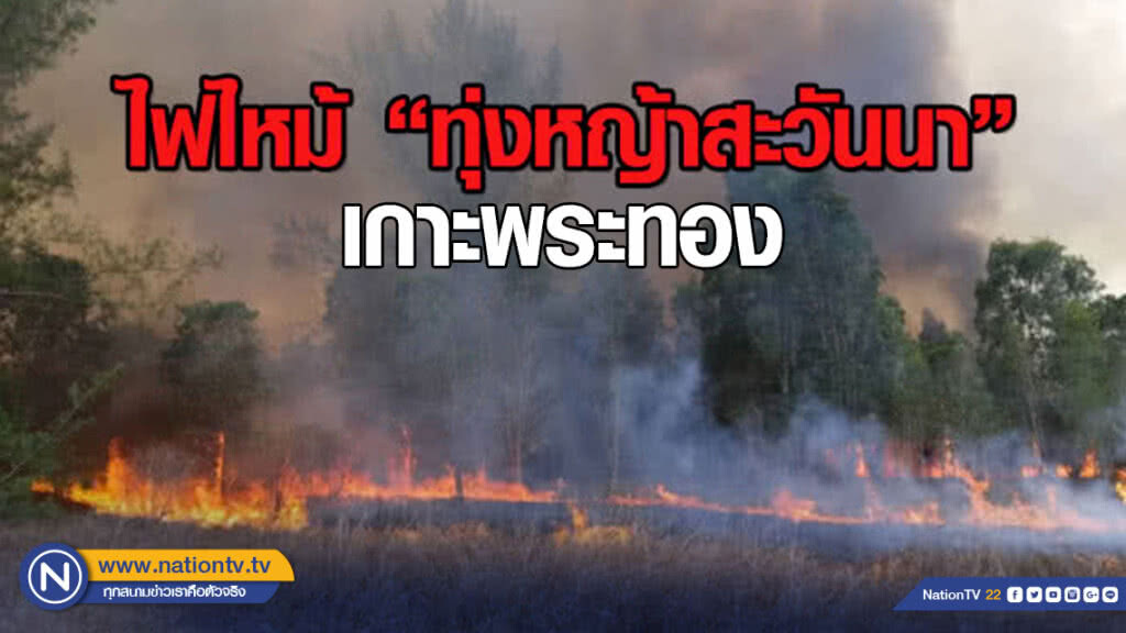 ไฟไหม้ "ทุ่งหญ้าสะวันนา" เกาะพระทอง
