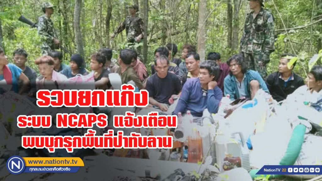 จับก่อนตัด! ระบบ NCAPS แจ้งเตือนพบบุคคลบุกรุกเข้าพื้นที่ป่าทับลาน รวบได้ยกแก๊ง
