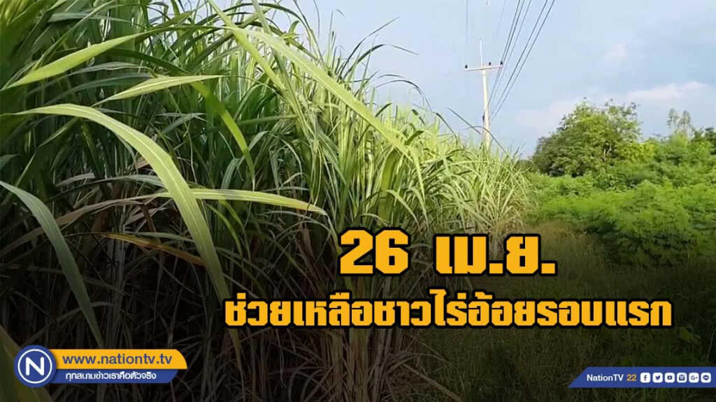 สอน.จ่ายเงินช่วยเหลือชาวไร่อ้อยรอบแรก 26 เม.ย.