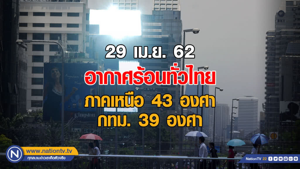 อากาศร้อนทั่วไทย ภาคเหนือ 43 องศา!!