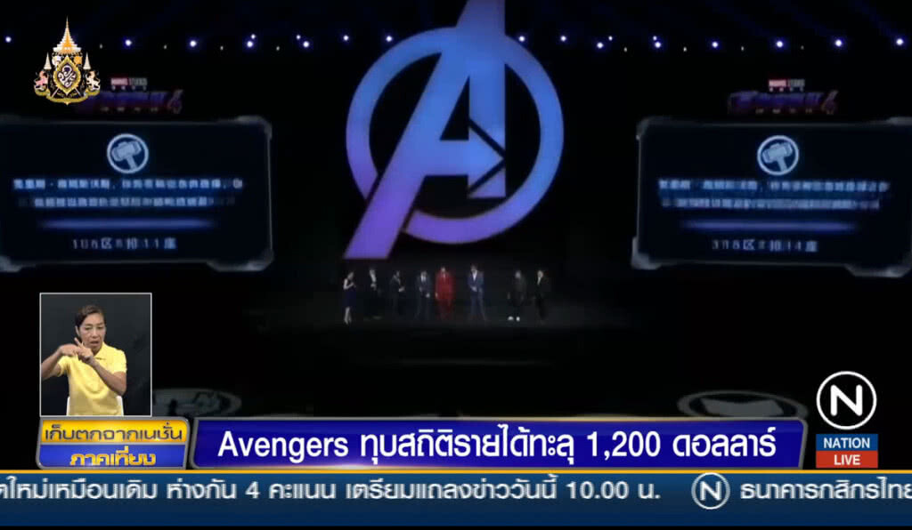 "Avengers: Endgame" ทุบสถิติรายได้ทะลุ 1,200 ล้านดอลลาร์