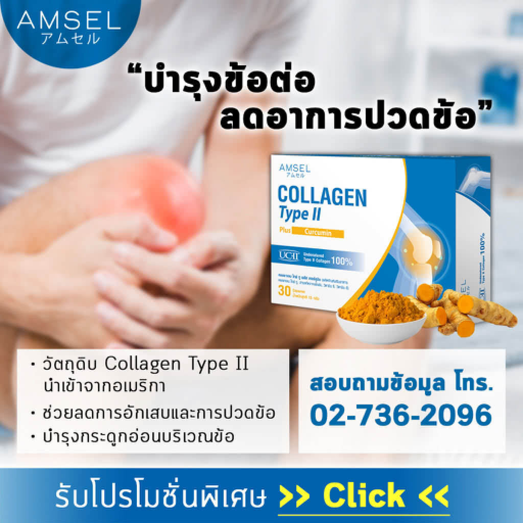 Amsel Collagen Type II Plus Curcumin คอลลาเจนชนิดเดียวกับที่พบในเซลล์กระดูกอ่อนบริเวณข้อต่อ Amsel Collagen Type II Plus Curcumin คอลลาเจนชนิดเดียวกับที่พบในเซลล์กระดูกอ่อนบริเวณข้อต่อ