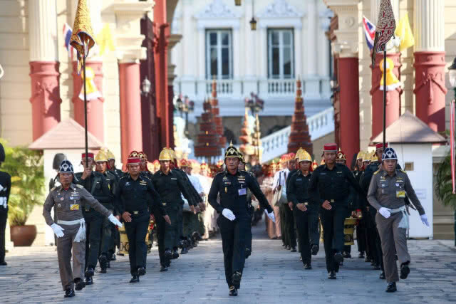 ประมวลภาพ การฝึกซ้อมใหญ่เสมือนจริงริ้วขบวนราบใหญ่ ในพิธีการงานพระราชพิธีบรมราชาภิเษก
