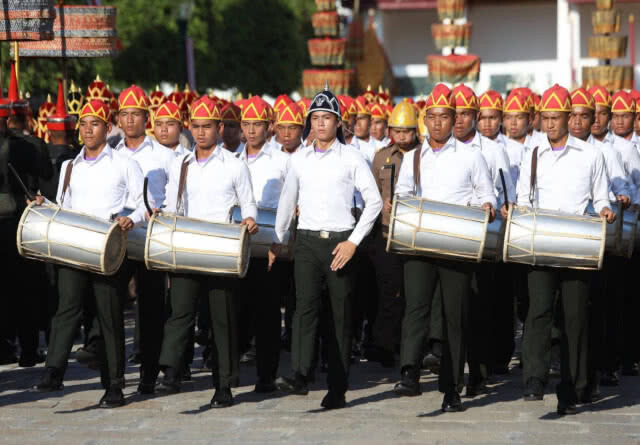 ประมวลภาพ การฝึกซ้อมใหญ่เสมือนจริงริ้วขบวนราบใหญ่ ในพิธีการงานพระราชพิธีบรมราชาภิเษก