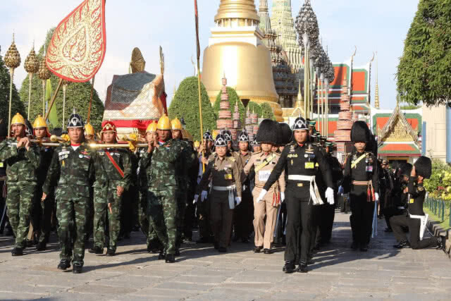 ประมวลภาพ การฝึกซ้อมใหญ่เสมือนจริงริ้วขบวนราบใหญ่ ในพิธีการงานพระราชพิธีบรมราชาภิเษก