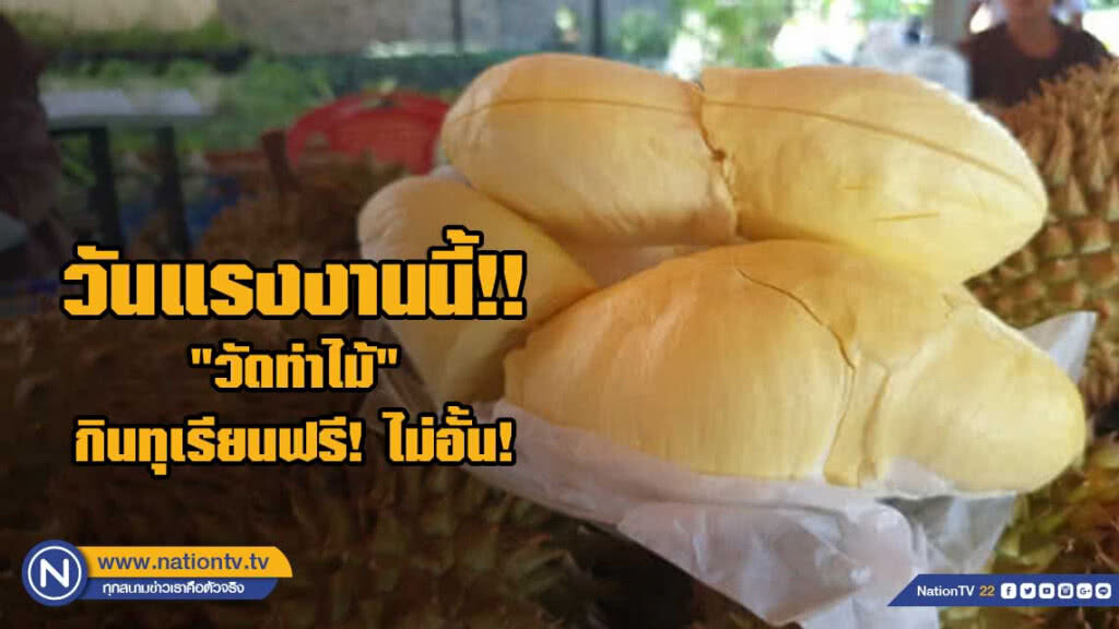 "วัดท่าไม้" ให้กินทุเรียนฟรีไม่อั้น วันแรงงานแห่งชาติ!! "วัดท่าไม้" ให้กินทุเรียนฟรีไม่อั้น วันแรงงานแห่งชาติ!!