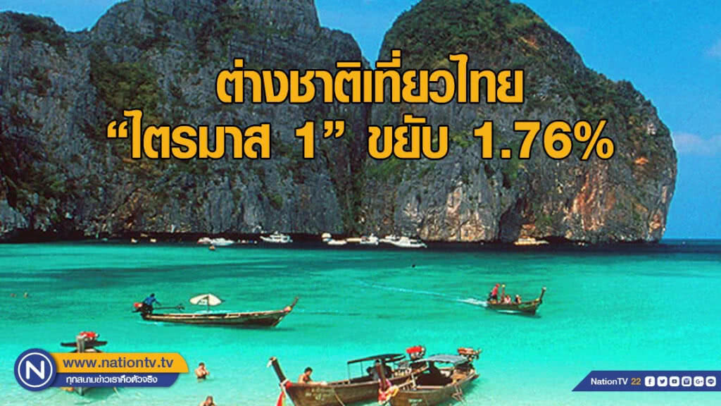 ต่างชาติเที่ยวไทย "ไตรมาส 1" ขยับ 1.76%