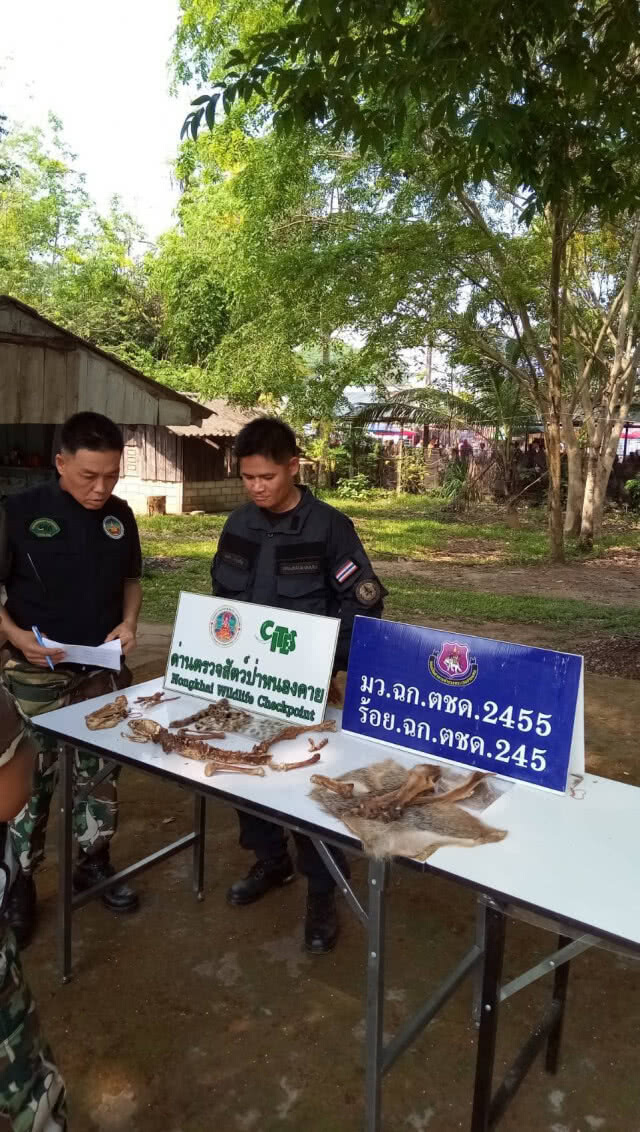 ยึดสัตว์ป่าคุ้มครองและซากสัตว์ป่ารวม 2 คดี! จุดผ่อนปรนการค้าชายแดนไทย-ลาว บ้านเปงจาน