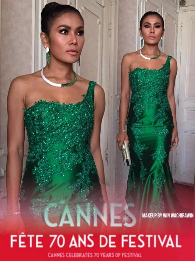 "อ้อม-สุกัญญา" เผยเบื้องหลังชุดพรมแดงเมืองคานส์