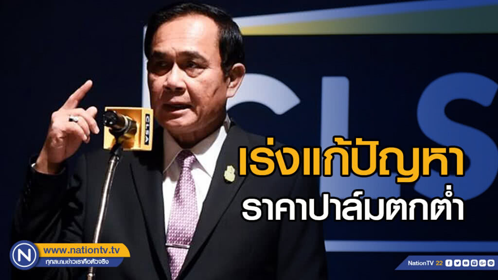 นายกฯ ย้ำรัฐเร่งแก้ปัญหาราคาปาล์มตกต่ำ