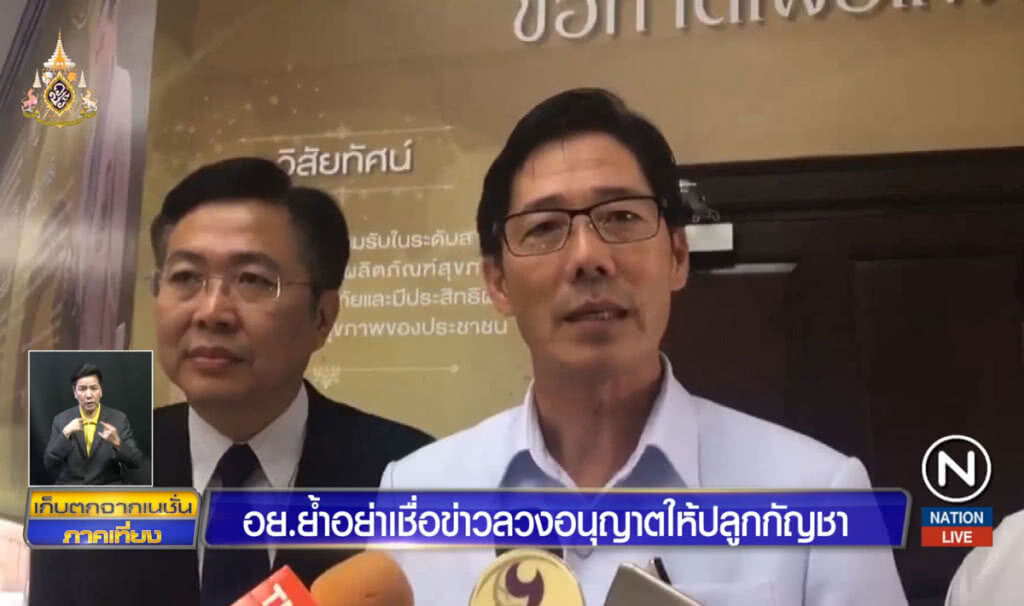 อย.ย้ำอย่าเชื่อข่าวลวงอนุญาตให้ปลูกกัญชา