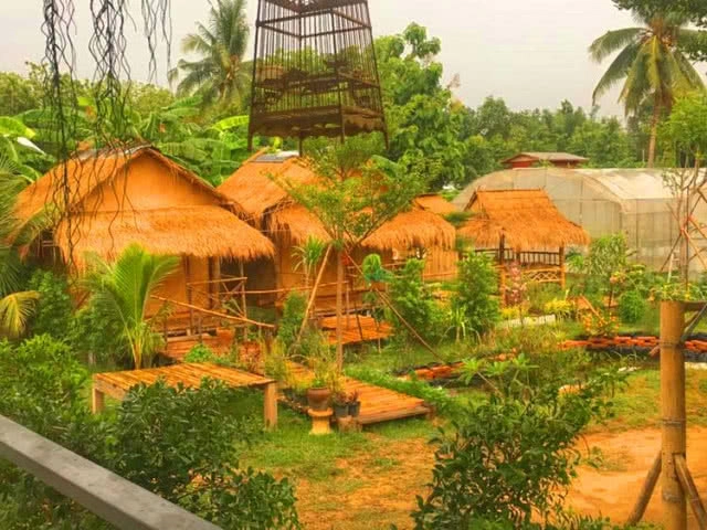 โรงเรือนสีขาว ต้นไม้สีเขียว มุมพักผ่อนชิลล์ๆ ธรรมชาติกับ SP ฟาร์มสเตย์ เพชรบูรณ์