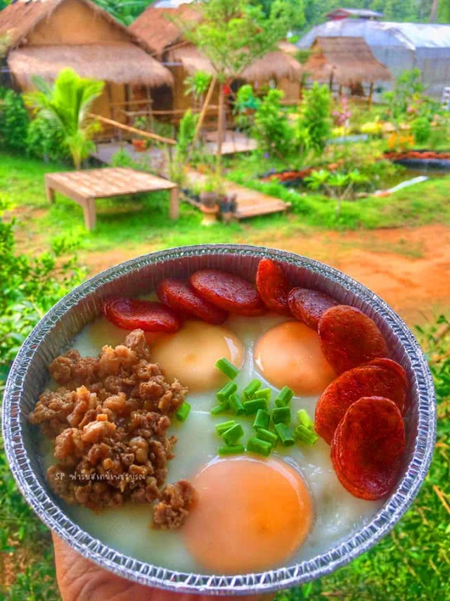 โรงเรือนสีขาว ต้นไม้สีเขียว มุมพักผ่อนชิลล์ๆ ธรรมชาติกับ SP ฟาร์มสเตย์ เพชรบูรณ์