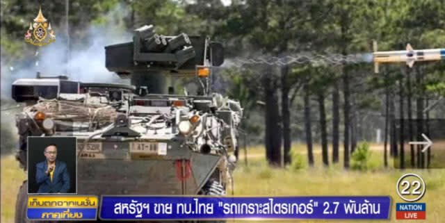 สหรัฐไฟเขียว ขาย "สไตรเกอร์" ให้ไทยเป็นชาติแรกในโลกพร้อมแถมอีก 23 คัน