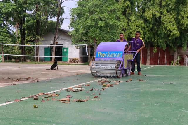 ไอเดียเก๋ รถเก็บขยะเศษใบไม้