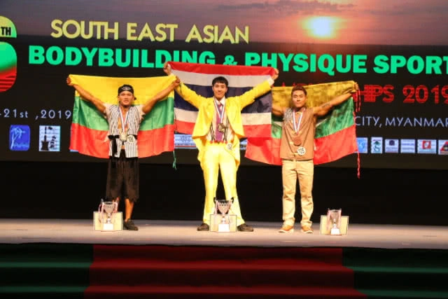 ทัพไทยประเดิม 2 ทองเพาะกายเซาท์อีสเอเซียที่เมียนมาร์