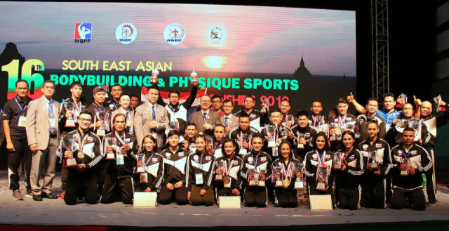 2 วันไทยกวาด 5 ทอง 5 เงิน 6 ทองแดง ศึกเพาะกายเซาท์อีสที่เมียนมาร์