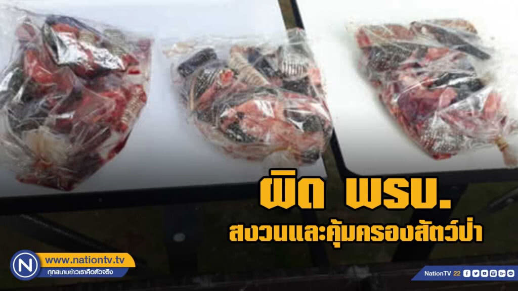 ยึดตะกวด 4 ตัว ซากเป็ดแดง 33 ซาก ผิด พรบ.สงวนและคุ้มครองสัตว์ป่า