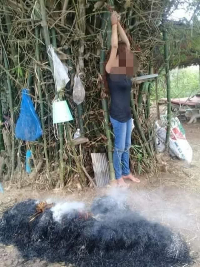 จับภรรยามัดมือขึงกอไผ่ - รมควันหลาย ชม.ตัวเองนั่งกินเหล้าเฉย