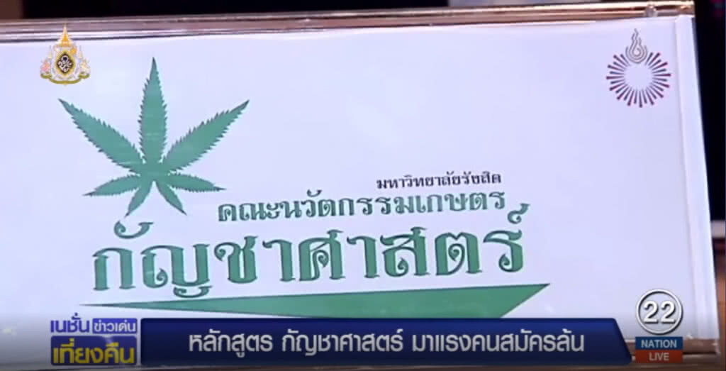 หลักสูตร "กัญชาศาสตร์" มาแรง สอนครบวงจร ปลูกยันขาย!