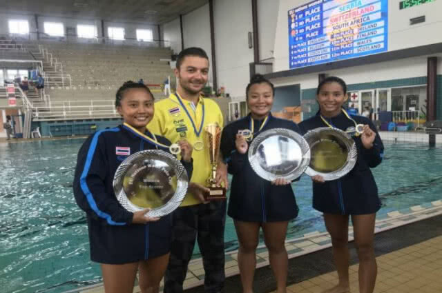 โปโลน้ำทีมหญิงทีมชาติไทยคว้าแชมป์ลีกยุโร